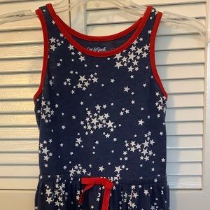 Girls dress Red white blue stars 7/8